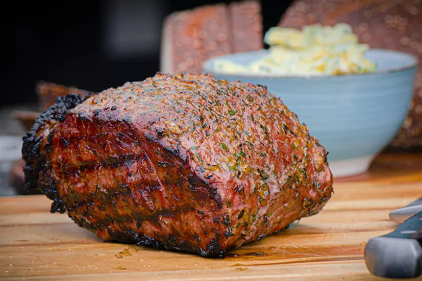 In kruidenboter gerookte entrecote